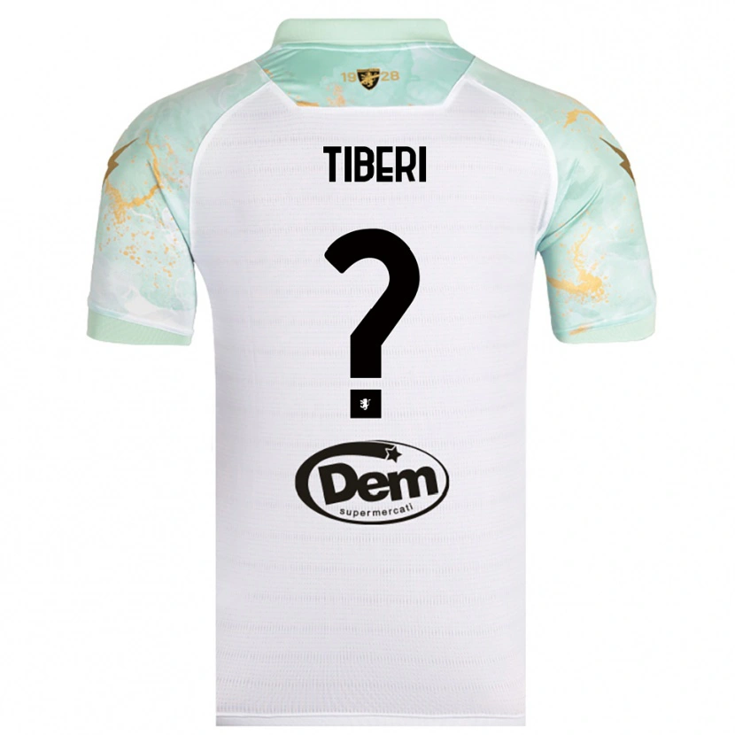Danxen Heren Gianluca Tiberi #0 Wit Zwart Uitshirt Uittenue 2025/26 T-Shirt