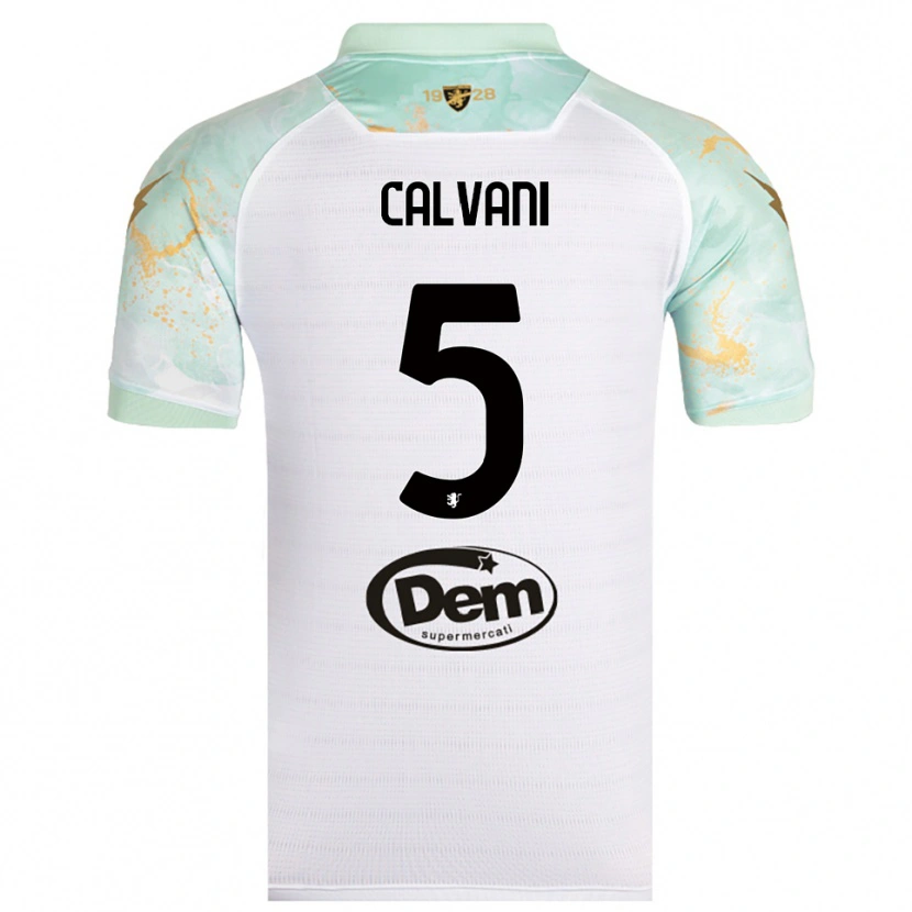 Danxen Heren Gabriele Calvani #5 Wit Zwart Uitshirt Uittenue 2025/26 T-Shirt