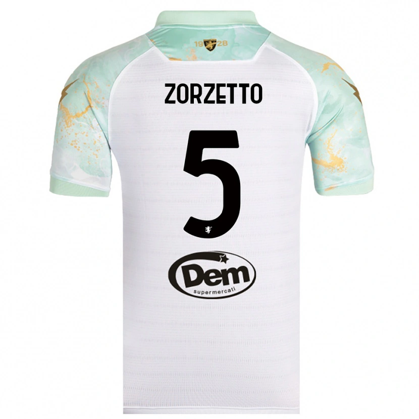 Danxen Heren Bruno Zorzetto #5 Wit Zwart Uitshirt Uittenue 2025/26 T-Shirt