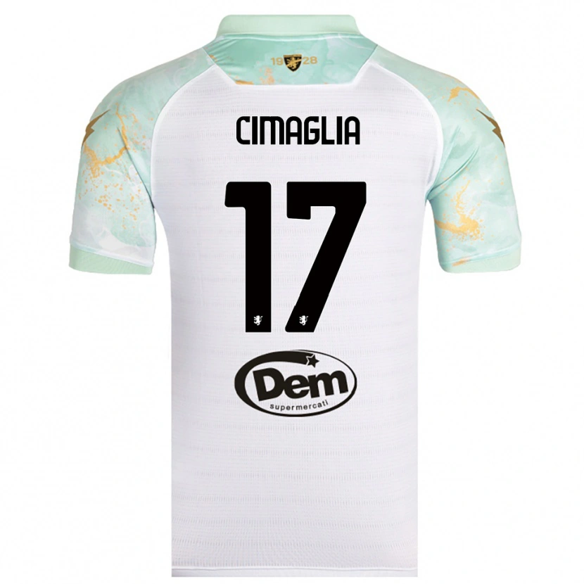 Danxen Heren Marco Cimaglia #17 Wit Zwart Uitshirt Uittenue 2025/26 T-Shirt