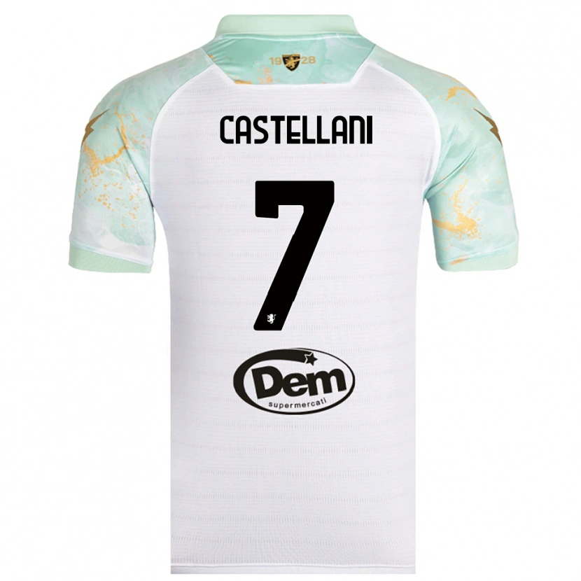 Danxen Heren Andrea Castellani #7 Wit Zwart Uitshirt Uittenue 2025/26 T-Shirt