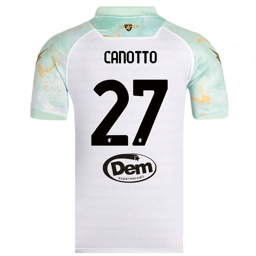 Danxen Heren Luigi Canotto #27 Wit Zwart Uitshirt Uittenue 2025/26 T-Shirt