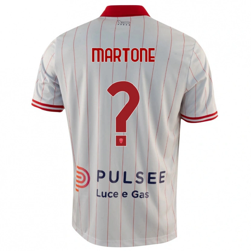 Danxen Heren Giuseppe Martone #0 Wit Rood Blauw Uitshirt Uittenue 2025/26 T-Shirt