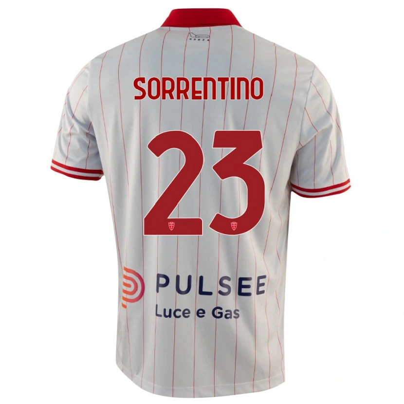 Danxen Heren Alessandro Sorrentino #23 Wit Rood Blauw Uitshirt Uittenue 2025/26 T-Shirt