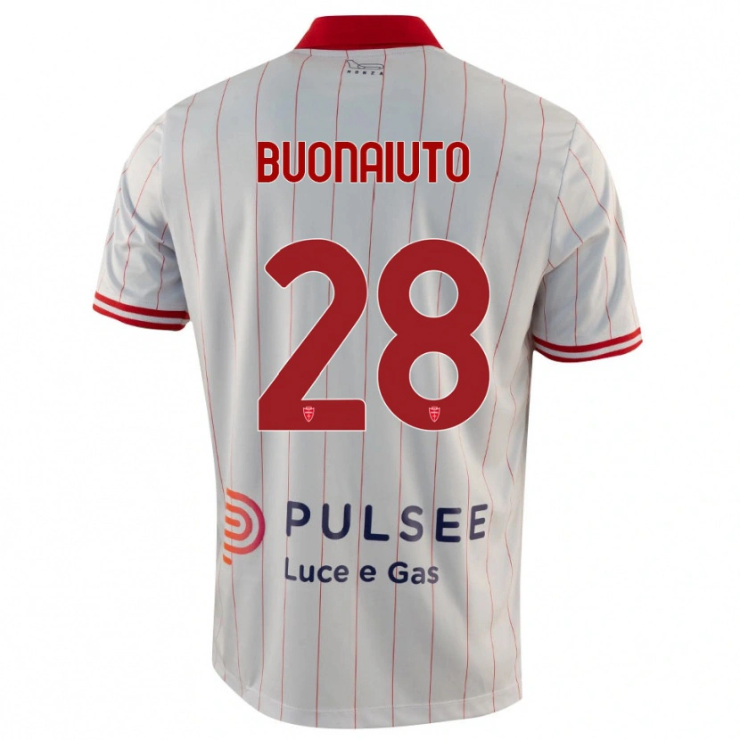 Danxen Heren Marco Buonaiuto #28 Wit Rood Blauw Uitshirt Uittenue 2025/26 T-Shirt