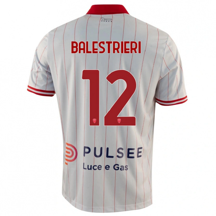 Danxen Heren Alessandro Balestrieri #12 Wit Rood Blauw Uitshirt Uittenue 2025/26 T-Shirt