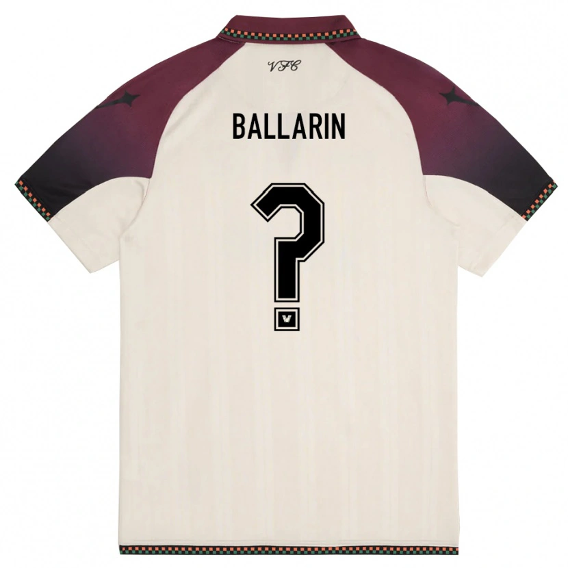 Danxen Heren Francesco Ballarin #0 Crème Bourgondië Uitshirt Uittenue 2025/26 T-Shirt