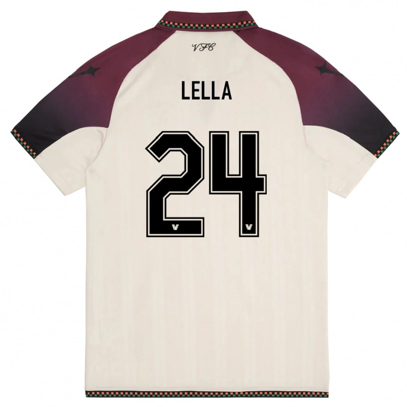 Danxen Heren Nunzio Lella #24 Crème Bourgondië Uitshirt Uittenue 2025/26 T-Shirt
