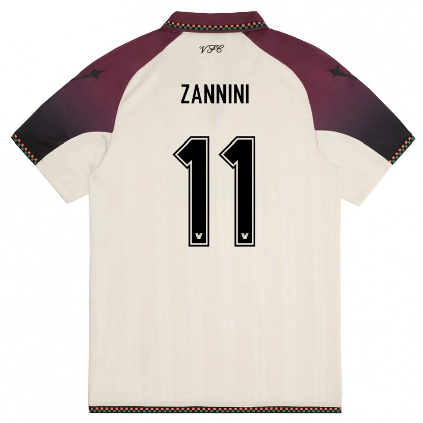Danxen Heren Sofia Zannini #11 Crème Bourgondië Uitshirt Uittenue 2025/26 T-Shirt