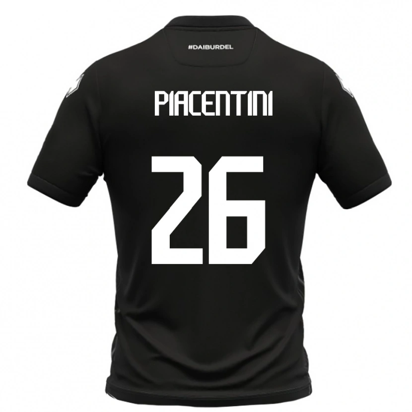 Danxen Heren Matteo Piacentini #26 Zwart Wit Uitshirt Uittenue 2025/26 T-Shirt