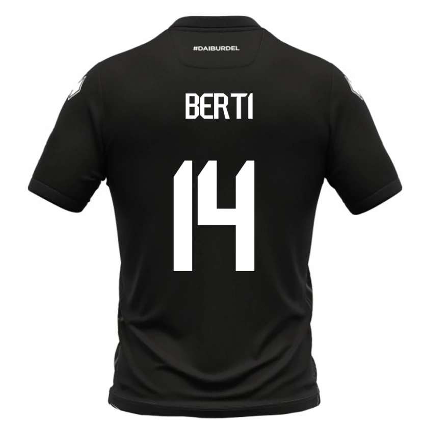 Danxen Heren Tommaso Berti #14 Zwart Wit Uitshirt Uittenue 2025/26 T-Shirt