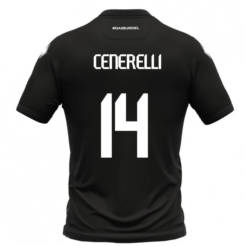 Danxen Heren Alessandro Cenerelli #14 Zwart Wit Uitshirt Uittenue 2025/26 T-Shirt