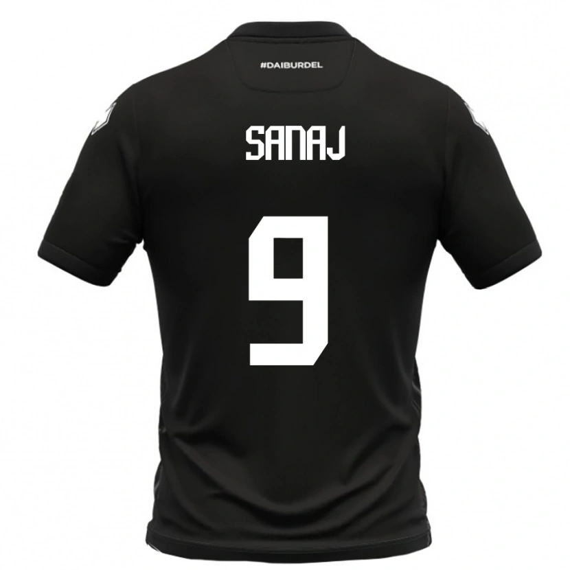 Danxen Heren Daniel Sanaj #9 Zwart Wit Uitshirt Uittenue 2025/26 T-Shirt