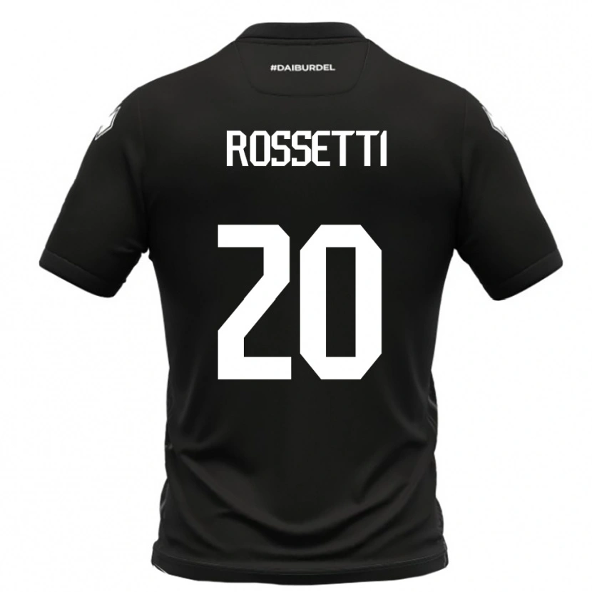 Danxen Heren Maurizio Rossetti #20 Zwart Wit Uitshirt Uittenue 2025/26 T-Shirt