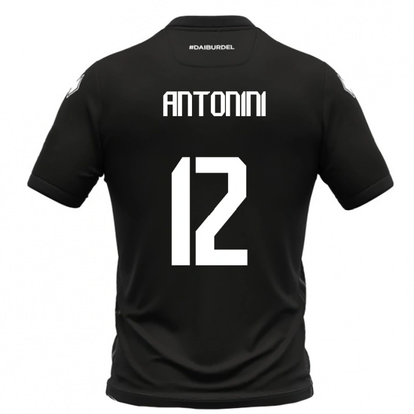Danxen Heren Francesco Antonini #12 Zwart Wit Uitshirt Uittenue 2025/26 T-Shirt