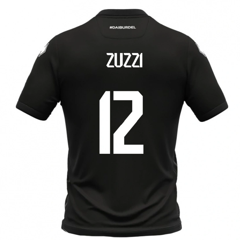 Danxen Heren Riccardo Zuzzi #12 Zwart Wit Uitshirt Uittenue 2025/26 T-Shirt