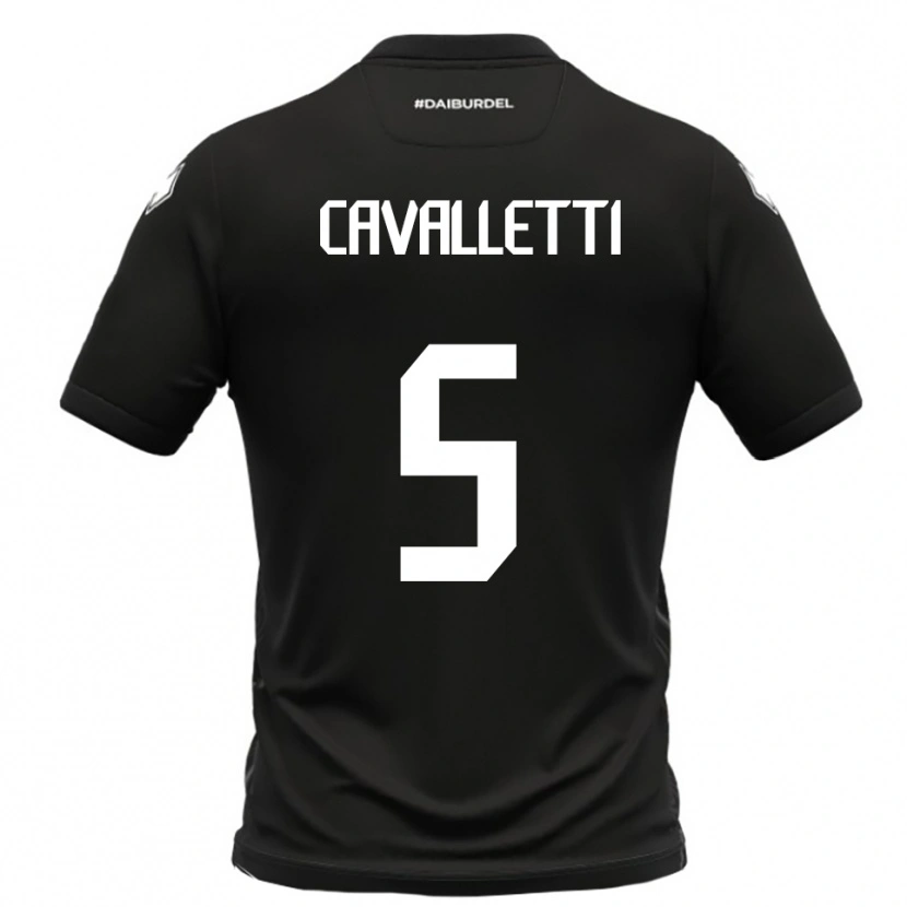Danxen Heren Pietro Cavalletti #5 Zwart Wit Uitshirt Uittenue 2025/26 T-Shirt