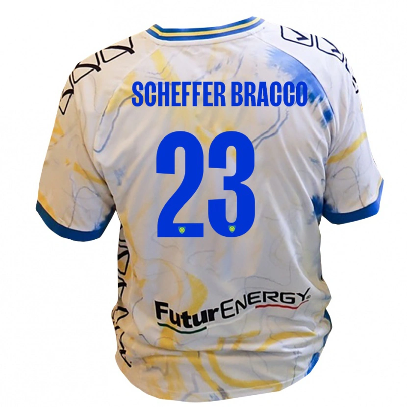Danxen Heren Mateo Scheffer Bracco #23 Wit Geel Blauw Uitshirt Uittenue 2025/26 T-Shirt