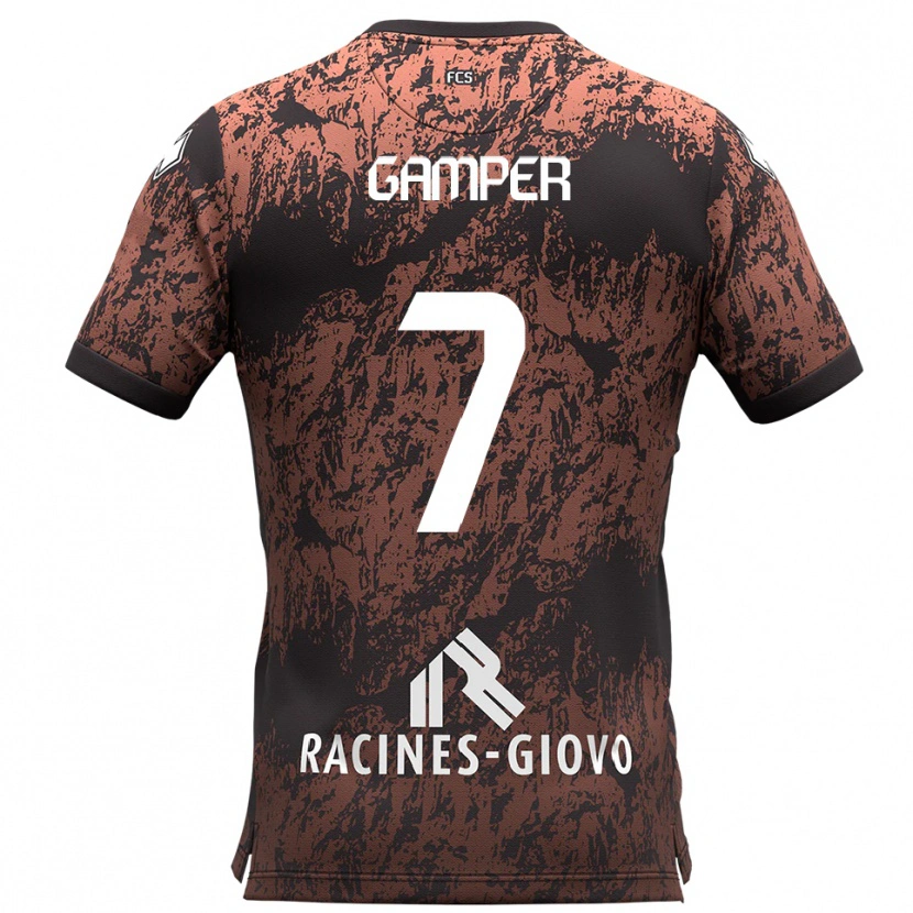 Danxen Heren Hannes Gamper #7 Bruin Zwart Uitshirt Uittenue 2025/26 T-Shirt