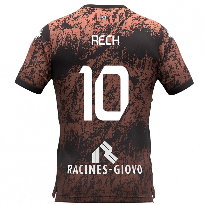 Danxen Heren Francesco Rech #10 Bruin Zwart Uitshirt Uittenue 2025/26 T-Shirt