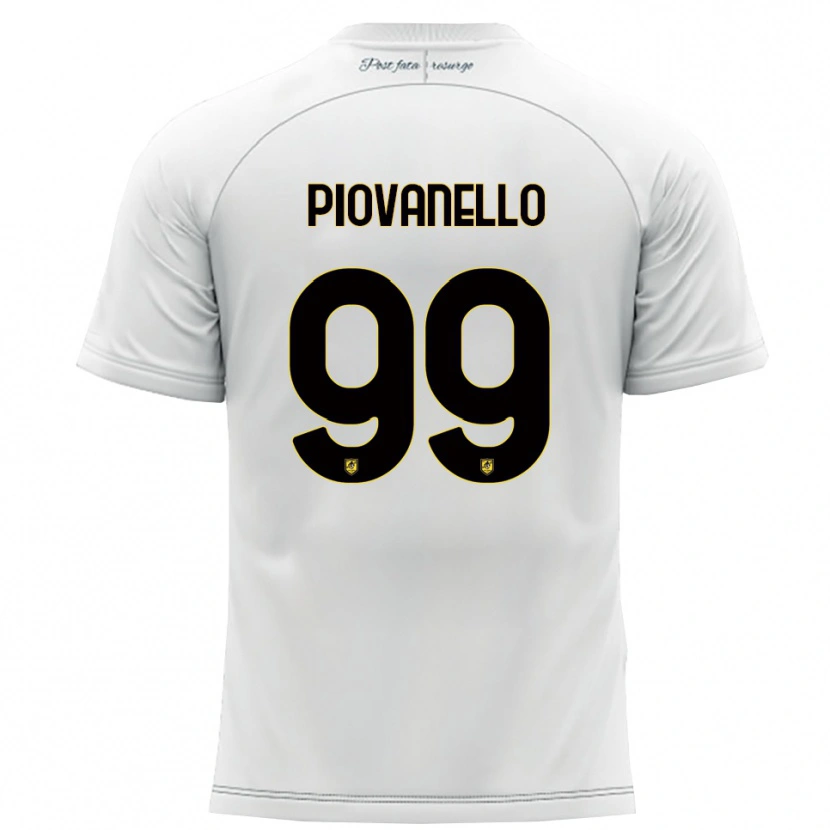 Danxen Heren Enrico Piovanello #99 Wit Geel Uitshirt Uittenue 2025/26 T-Shirt