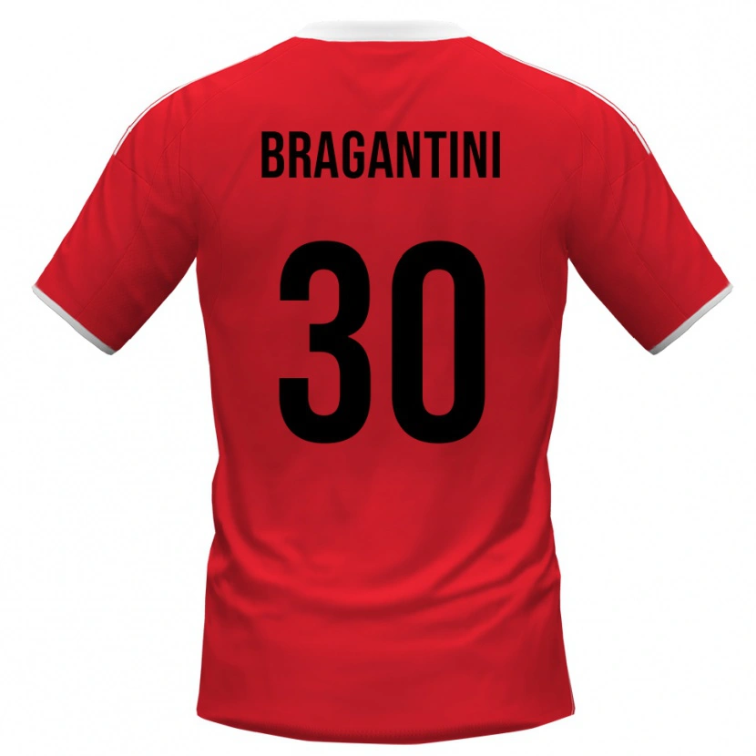 Danxen Heren Davide Bragantini #30 Rood Wit Uitshirt Uittenue 2025/26 T-Shirt
