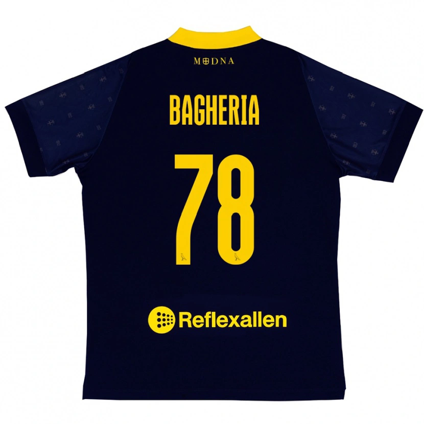 Danxen Heren Fabrizio Bagheria #78 Donkerblauw Geel Uitshirt Uittenue 2025/26 T-Shirt