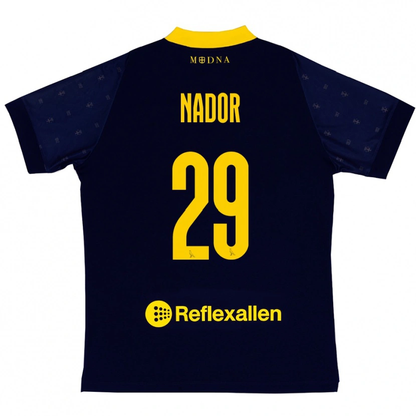 Danxen Heren Steven Nador #29 Donkerblauw Geel Uitshirt Uittenue 2025/26 T-Shirt