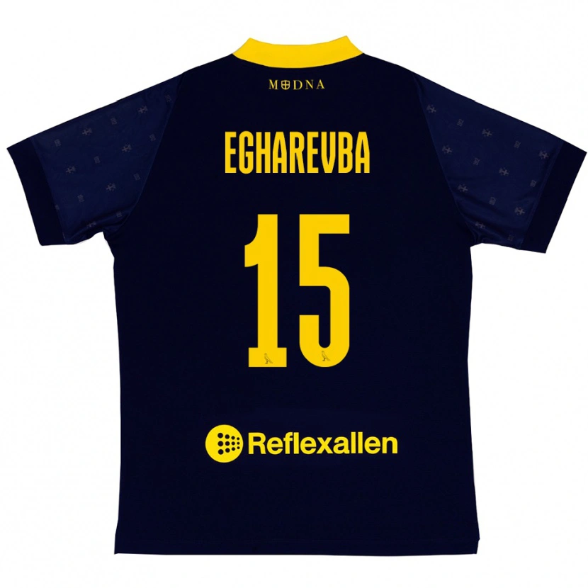 Danxen Heren Treasure Egharevba #15 Donkerblauw Geel Uitshirt Uittenue 2025/26 T-Shirt