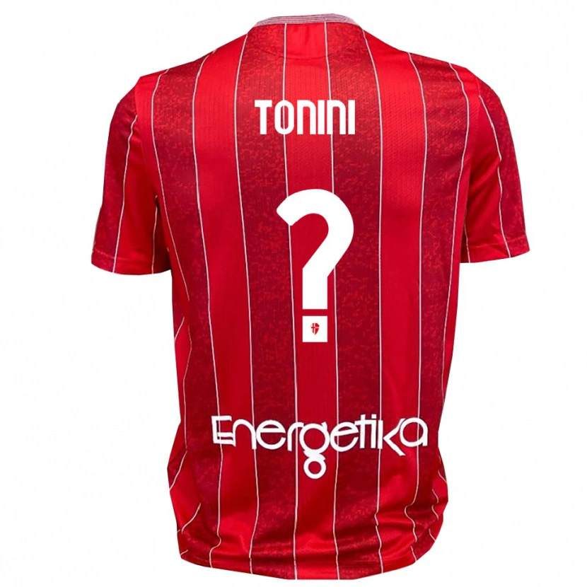 Danxen Heren Simone Tonini #0 Rood Wit Uitshirt Uittenue 2025/26 T-Shirt