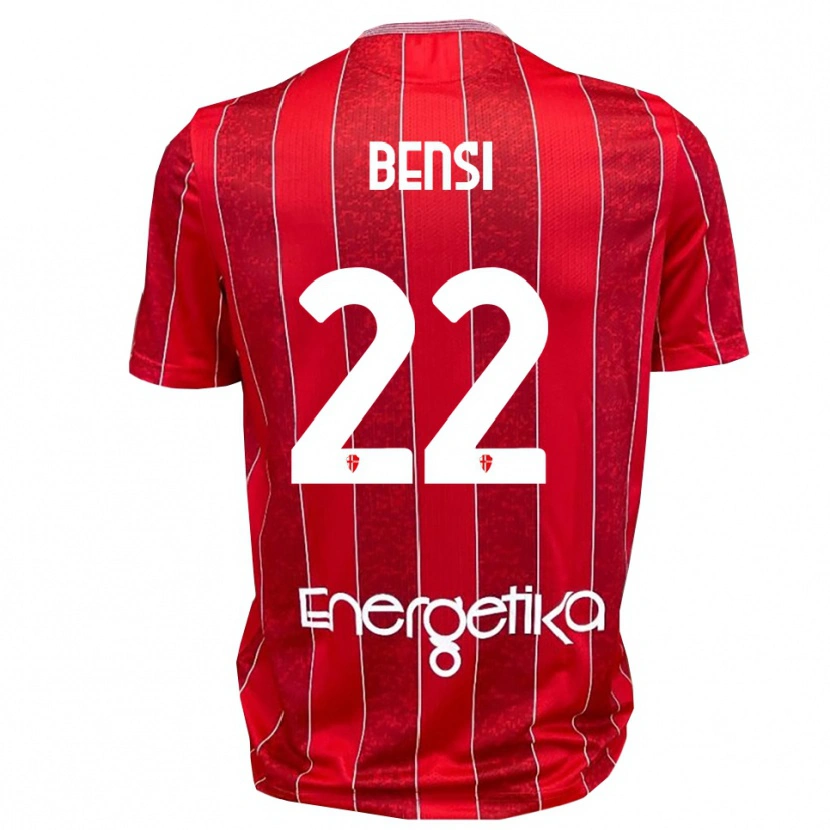 Danxen Heren Nicolò Bensi #22 Rood Wit Uitshirt Uittenue 2025/26 T-Shirt