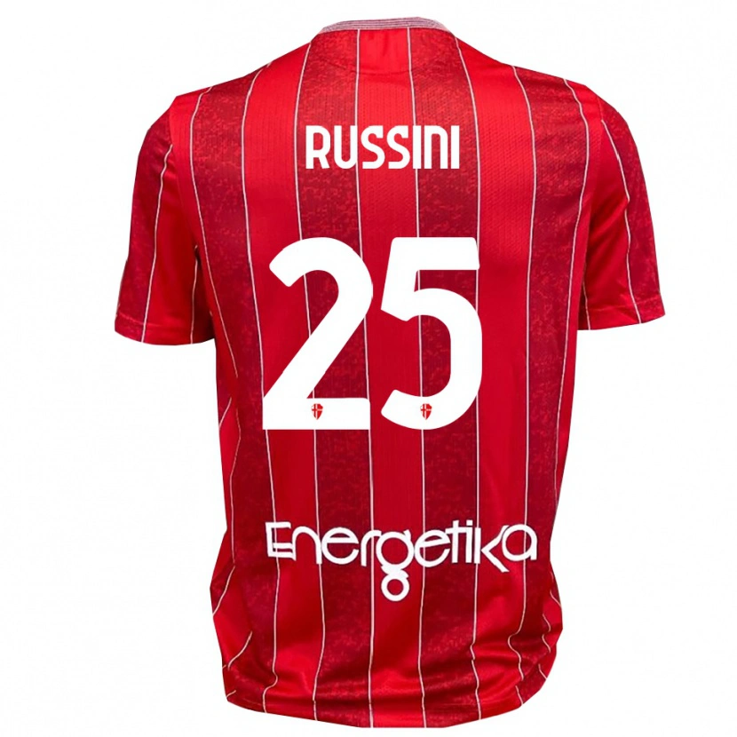 Danxen Heren Simone Russini #25 Rood Wit Uitshirt Uittenue 2025/26 T-Shirt