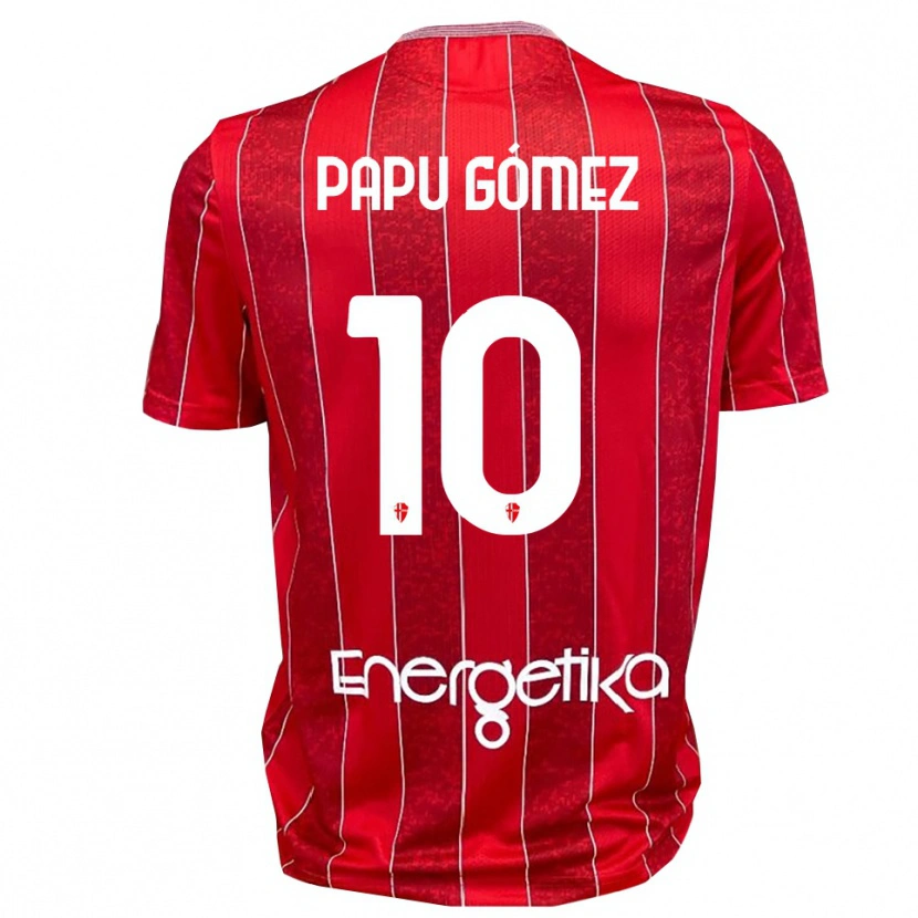 Danxen Heren Papu Gómez #10 Rood Wit Uitshirt Uittenue 2025/26 T-Shirt
