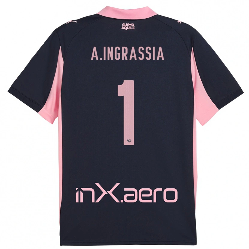 Danxen Heren Antonio Ingrassia #1 Donkerblauw Roze Uitshirt Uittenue 2025/26 T-Shirt