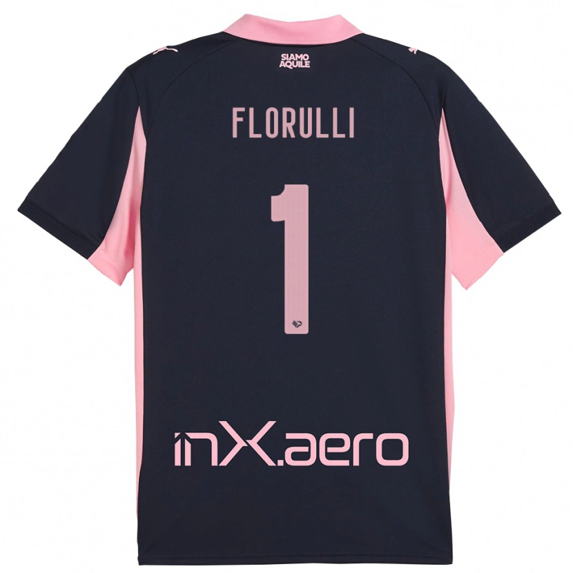 Danxen Heren Gerlando Florulli #1 Donkerblauw Roze Uitshirt Uittenue 2025/26 T-Shirt