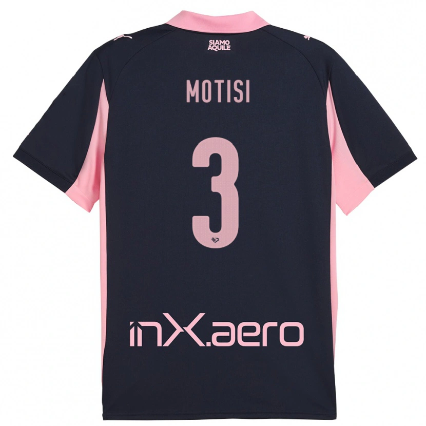 Danxen Heren Giuseppe Motisi #3 Donkerblauw Roze Uitshirt Uittenue 2025/26 T-Shirt