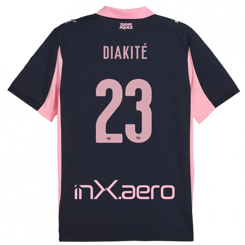 Danxen Heren Salim Diakité #23 Donkerblauw Roze Uitshirt Uittenue 2025/26 T-Shirt