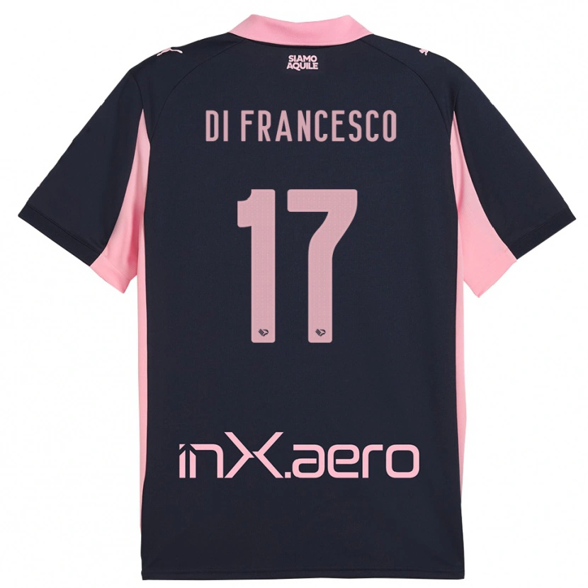 Danxen Heren Federico Di Francesco #17 Donkerblauw Roze Uitshirt Uittenue 2025/26 T-Shirt