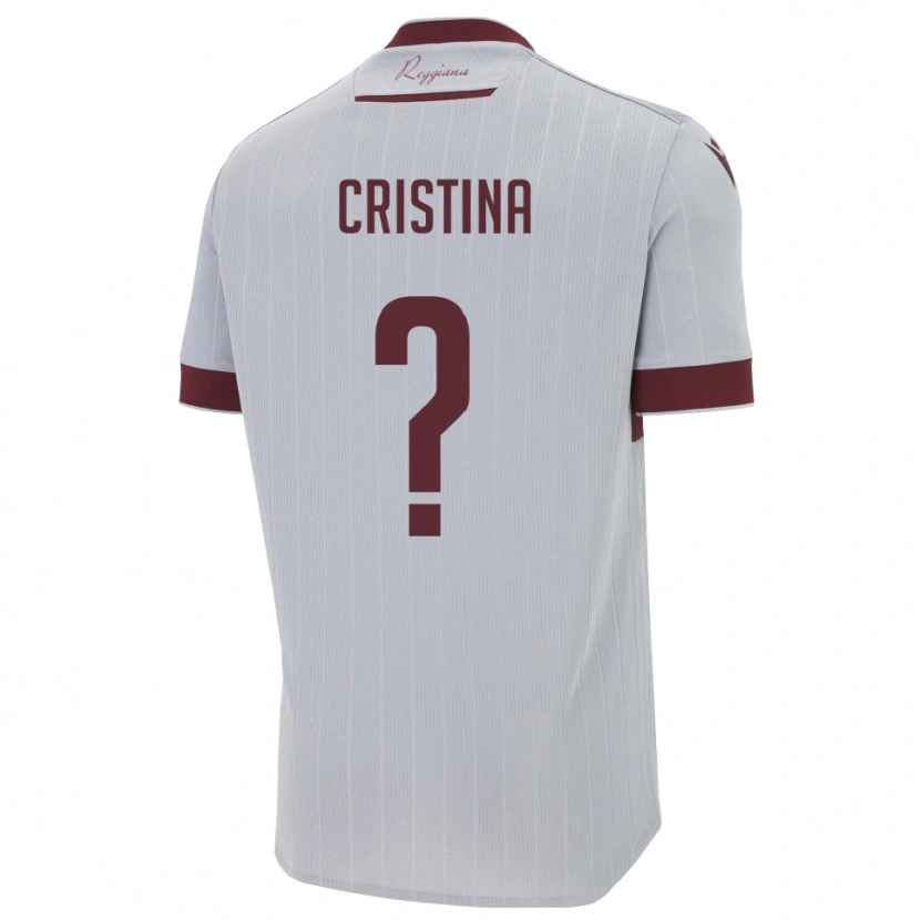 Danxen Heren Mosca Cristina #0 Bourgondië Wit Uitshirt Uittenue 2025/26 T-Shirt