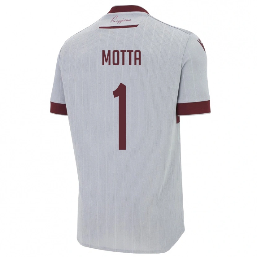 Danxen Heren Edoardo Motta #1 Bourgondië Wit Uitshirt Uittenue 2025/26 T-Shirt