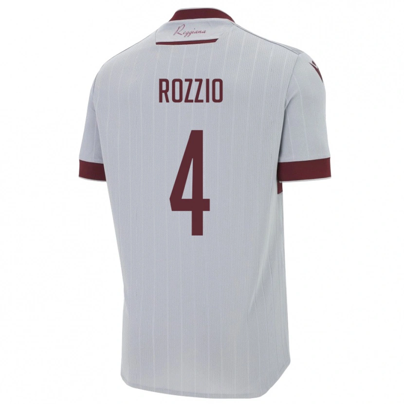 Danxen Heren Paolo Rozzio #4 Bourgondië Wit Uitshirt Uittenue 2025/26 T-Shirt