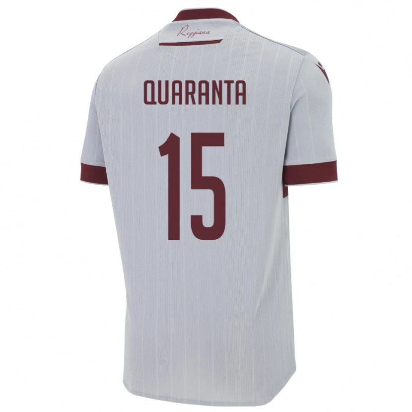 Danxen Heren Danilo Quaranta #15 Bourgondië Wit Uitshirt Uittenue 2025/26 T-Shirt