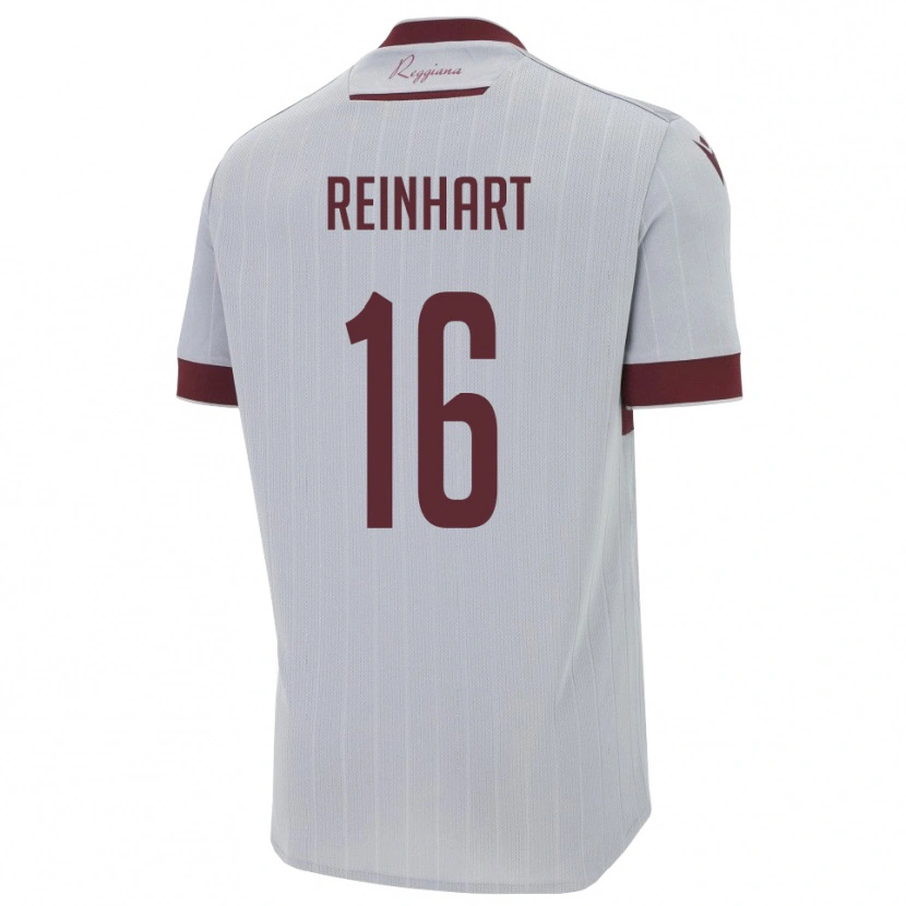 Danxen Heren Tobías Reinhart #16 Bourgondië Wit Uitshirt Uittenue 2025/26 T-Shirt