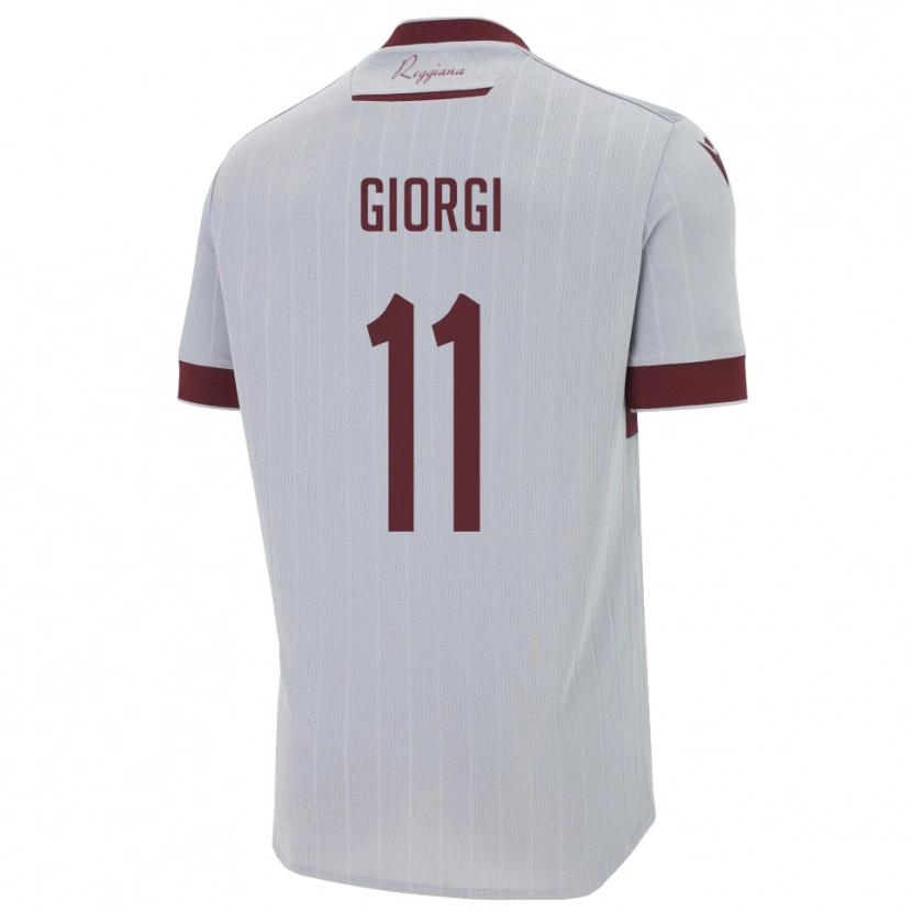 Danxen Heren Davide Giorgi #11 Bourgondië Wit Uitshirt Uittenue 2025/26 T-Shirt