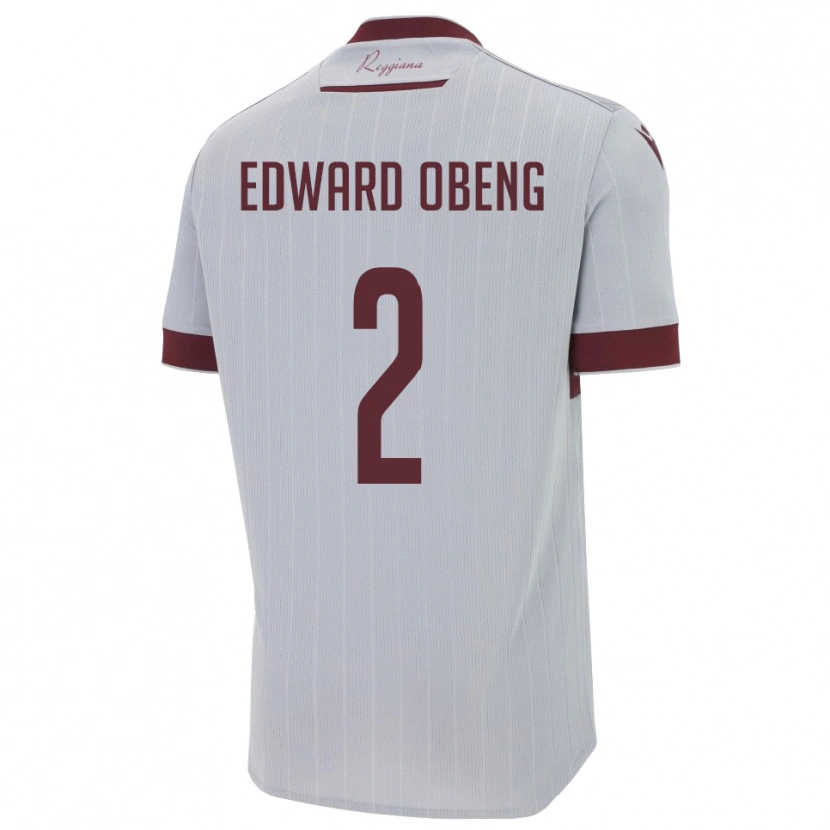 Danxen Heren Elijah Edward Obeng #2 Bourgondië Wit Uitshirt Uittenue 2025/26 T-Shirt