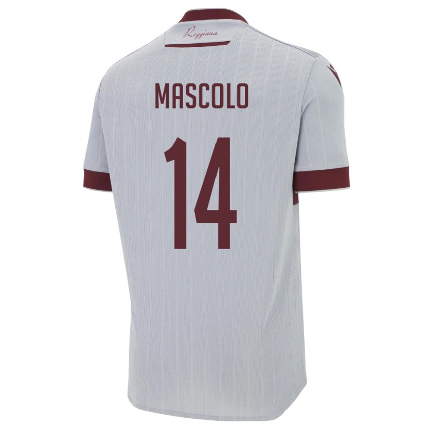Danxen Heren Luca Mascolo #14 Bourgondië Wit Uitshirt Uittenue 2025/26 T-Shirt