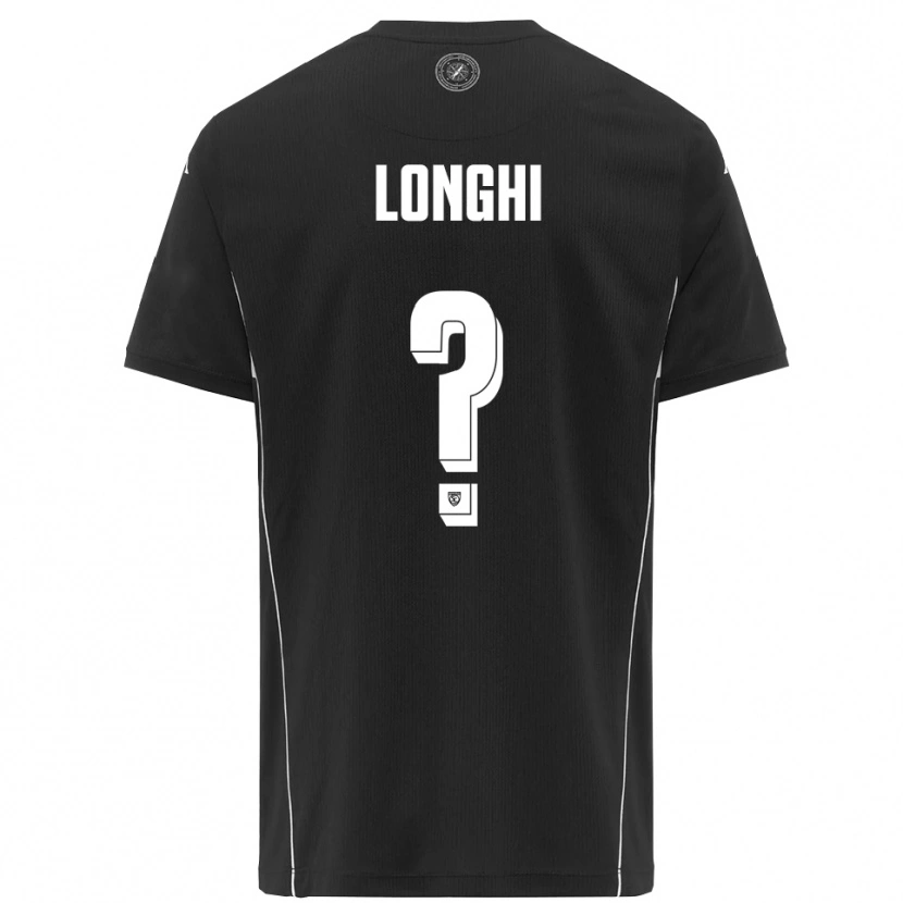 Danxen Heren Tommaso Longhi #0 Zwart Wit Uitshirt Uittenue 2025/26 T-Shirt