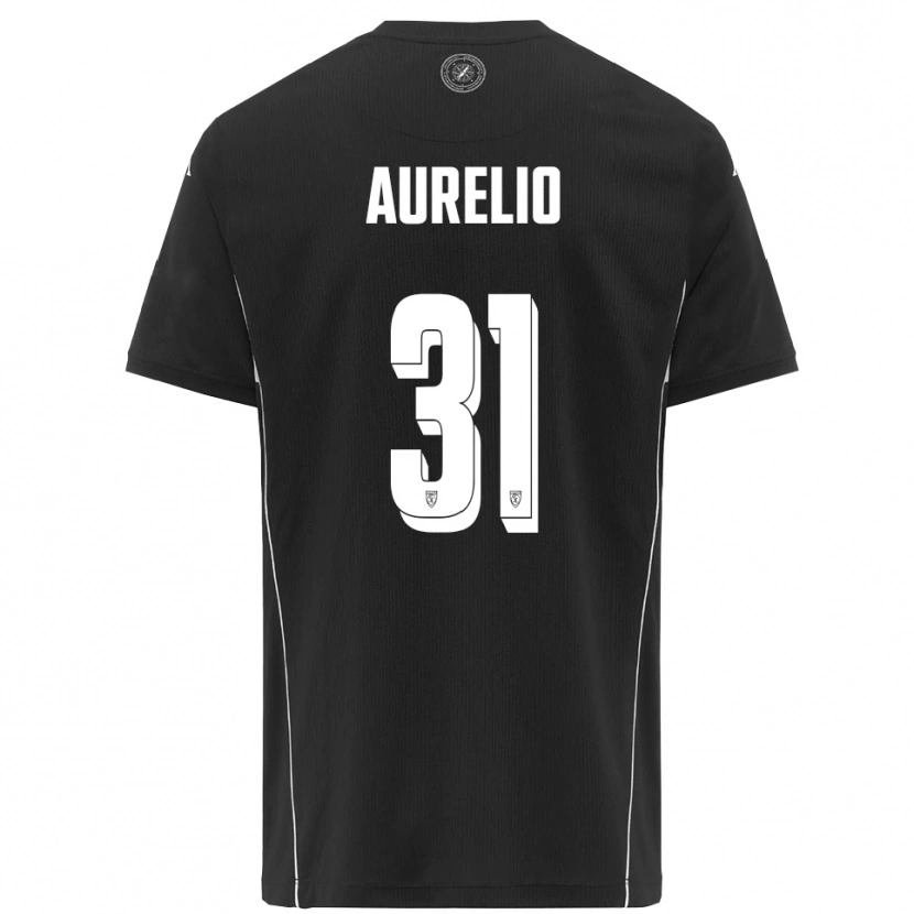 Danxen Heren Giuseppe Aurelio #31 Zwart Wit Uitshirt Uittenue 2025/26 T-Shirt