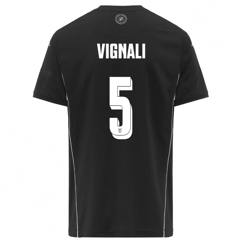 Danxen Heren Diego Vignali #5 Zwart Wit Uitshirt Uittenue 2025/26 T-Shirt