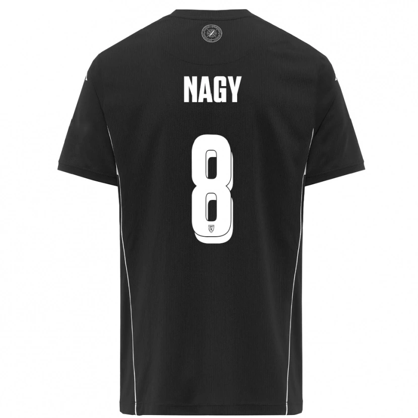 Danxen Heren Ádám Nagy #8 Zwart Wit Uitshirt Uittenue 2025/26 T-Shirt